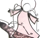 Sophia - 3D Stained Glass Dancing Angel - Pink Home Decoration Guardian Angel Christmas Holiday Ornament Decoration Suncatcher Wire Wings