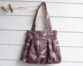 Dragonfly Double Pleat Hobo - Key Fob - 3 Pockets