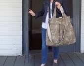 Dragonfly Bag - Road trip Bag - XL - Reversible - Linen - Zipper Pouch Set