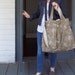 Dragonfly Bag - Road trip Bag - XL - Reversible - Linen - Zipper Pouch Set