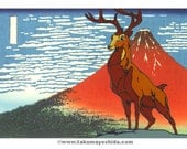 Bambi in Japan TAKUMA YOSHIDA Mount Fuji Disney giclee print on archival paper