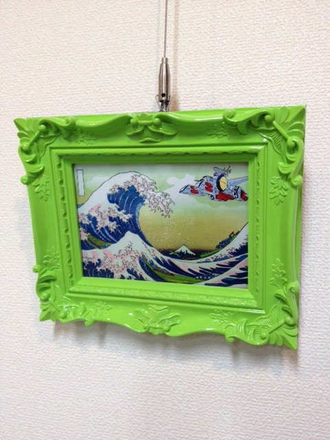Back from the Future TAKUMA YOSHIDA digital print with light green frame