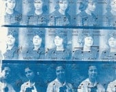 original Cyanotype Photo PAge from Gem Miniature Glass Negative Strips