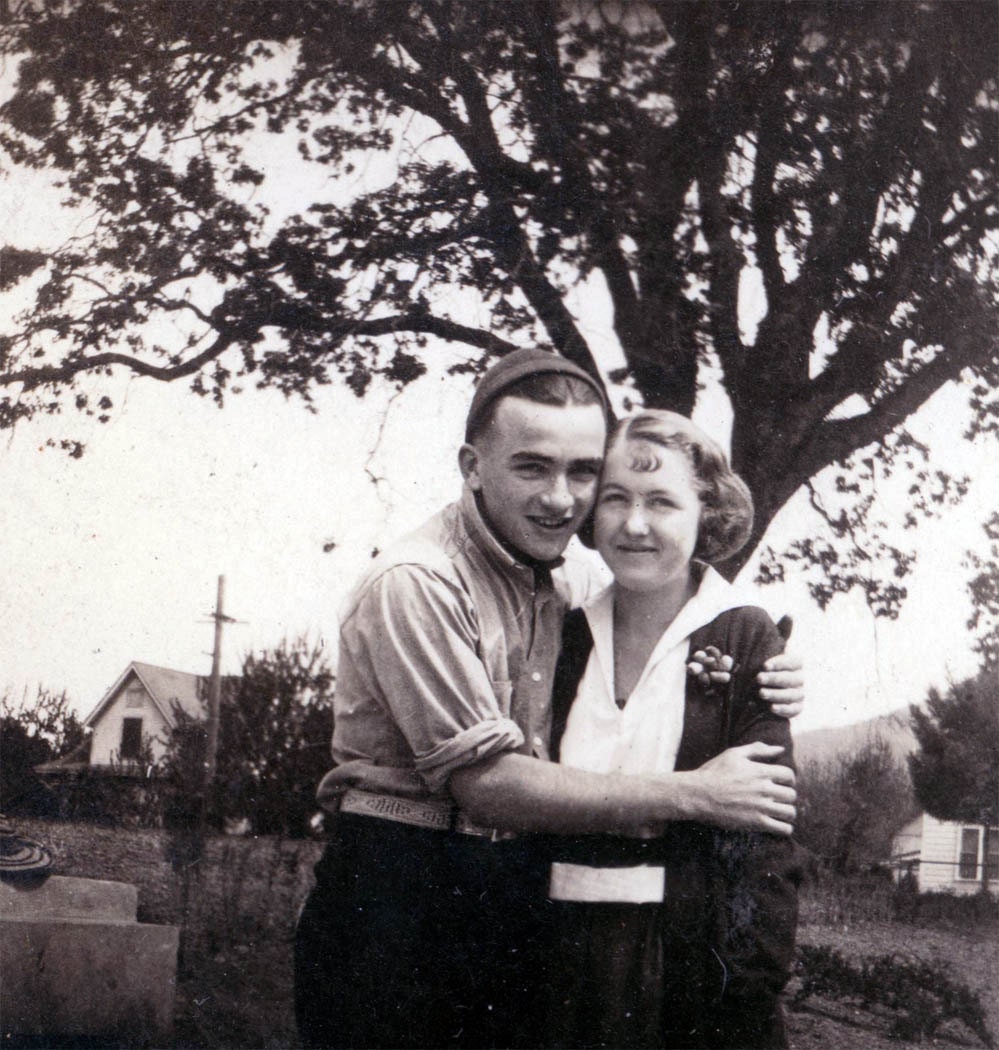 vintage photo HE is Sweet on her Couple hug romantic