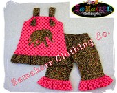 Custom Boutique Clothing Leopard Dot Jumper Dress Top Ruffle Pant Bottom Outfit Set 3 6 9 12 18 24 month size 2t 2 3t 3 4t 4 5t 5 6 7 8