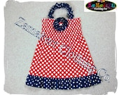 4th of July Dress Girl - Patriotic Dress - Memorial Day Dress - Fourth of July Dress 3 6 9 12 18 24 month size 2T 2 3T 3 4T 4 5T 5 6 7 8