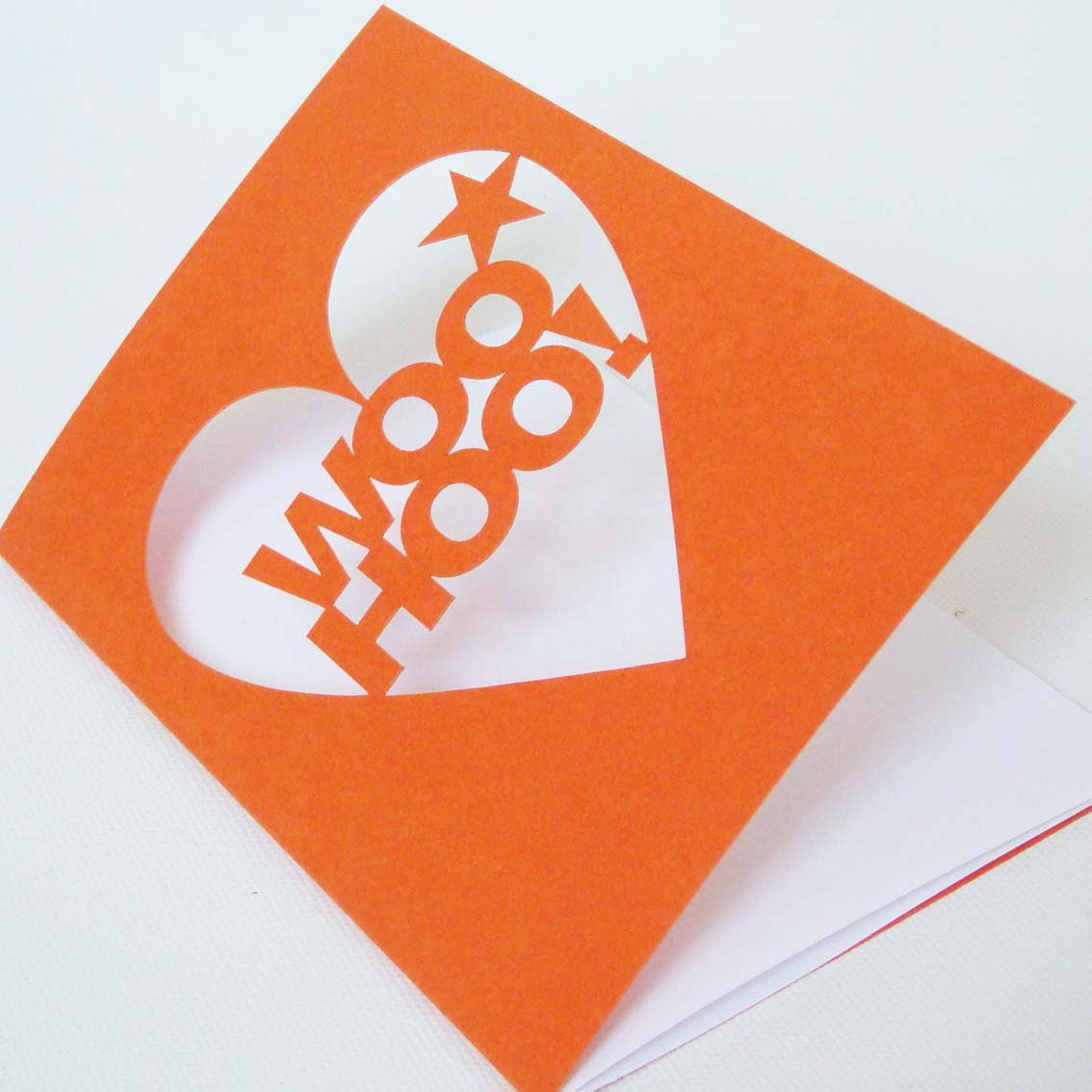 Woo Hoo Cut Out Celebration Greetings Card