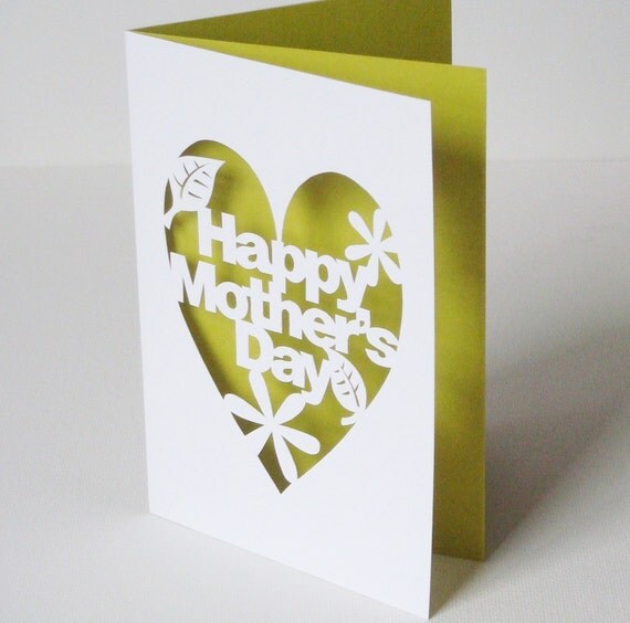 Personalised Hand-Cut Mother's Day Card
