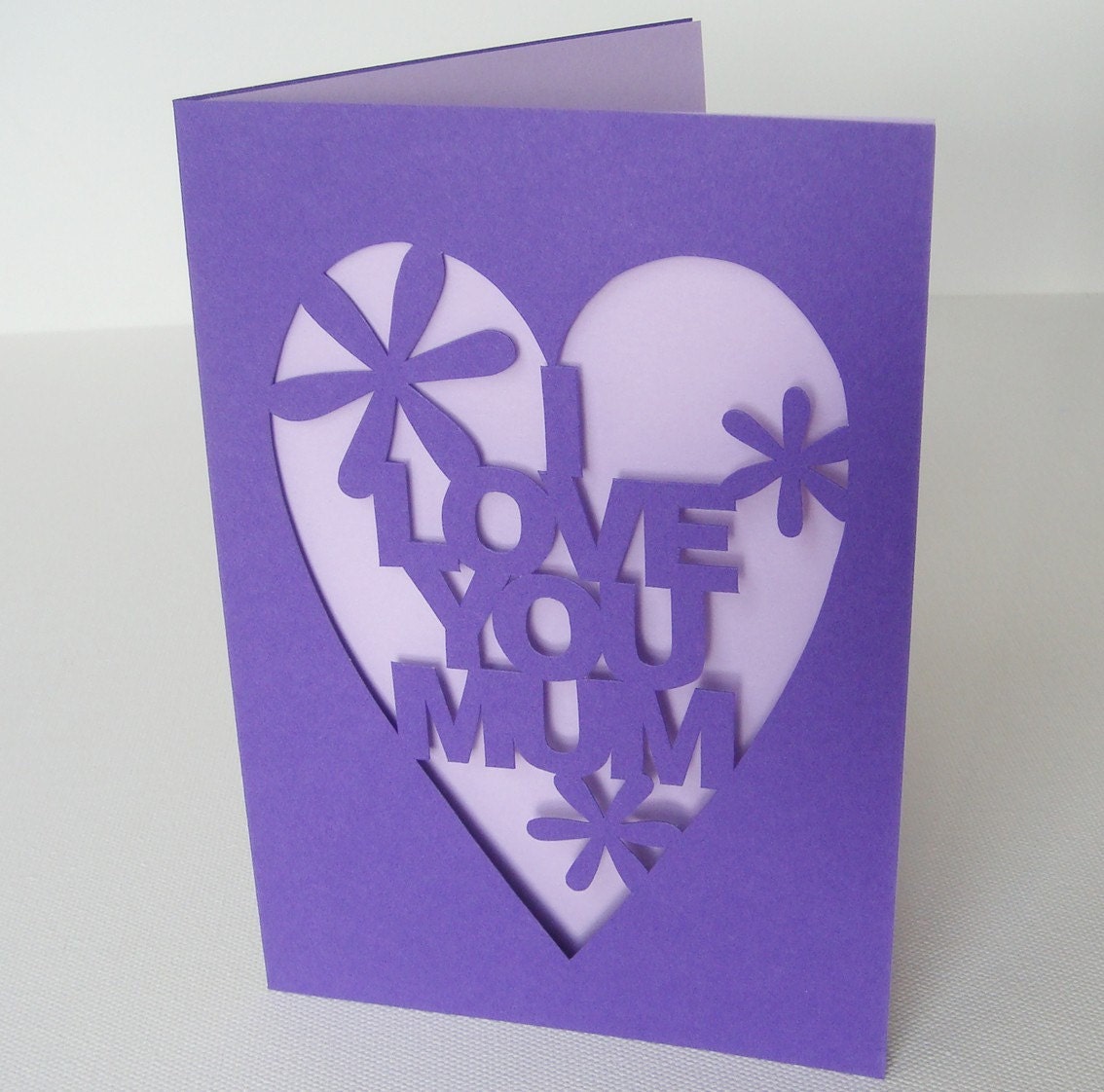 Personalised Hand-Cut Mother's Day Card