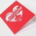 Happy Cakeday Papercut Birthday Card Red or Purple