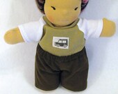 8 inch chubby waldorf doll brown corduroy pants