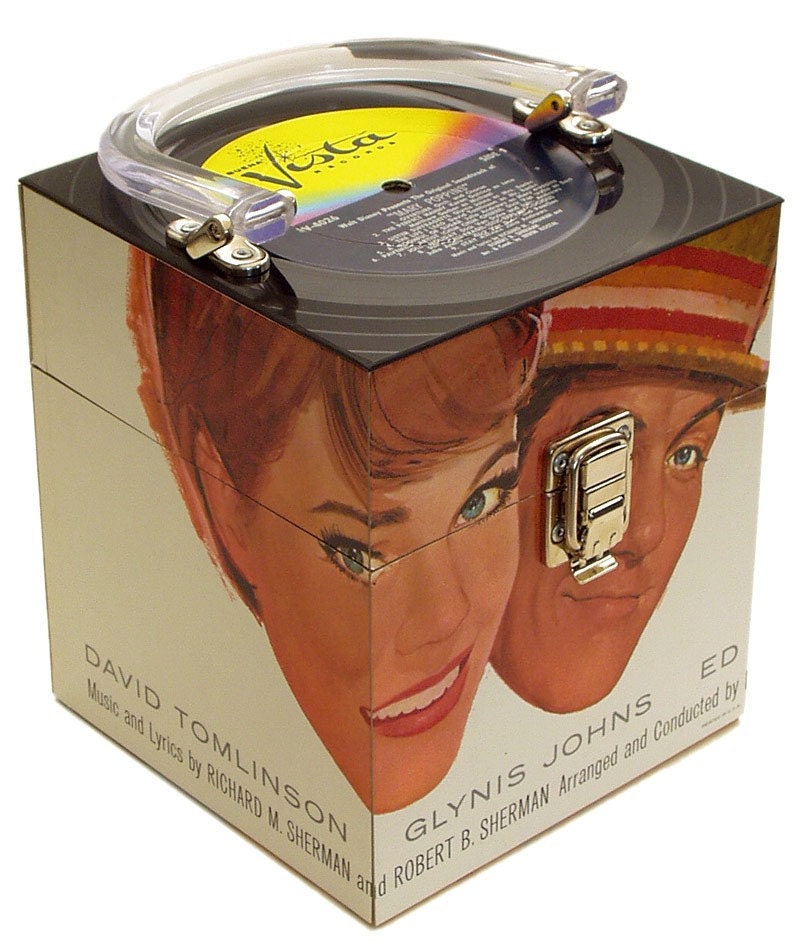 Recycled Record CD Case - Mary Poppins