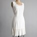 vintage white ruffle skirt shift dress
