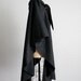 vintage black wool hooded cape