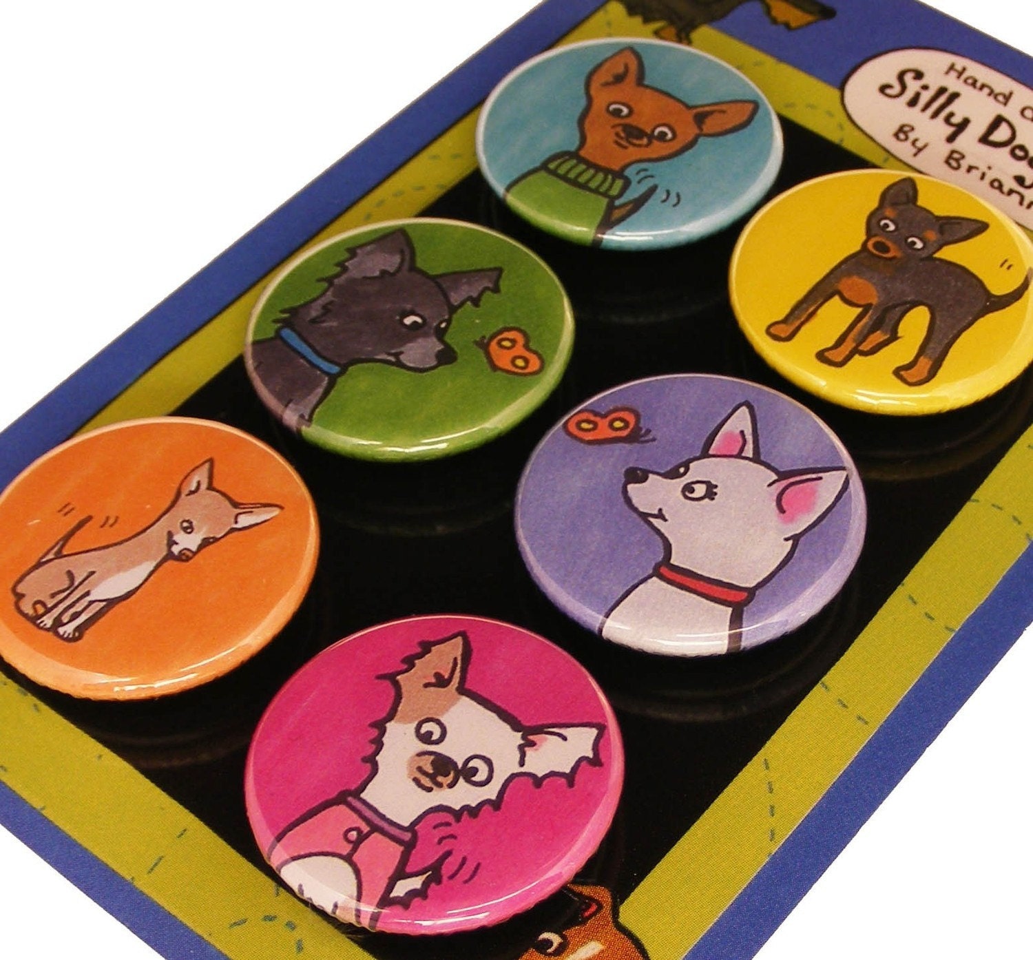 Chihuahua Magnet Set Silly Dog Magnets
