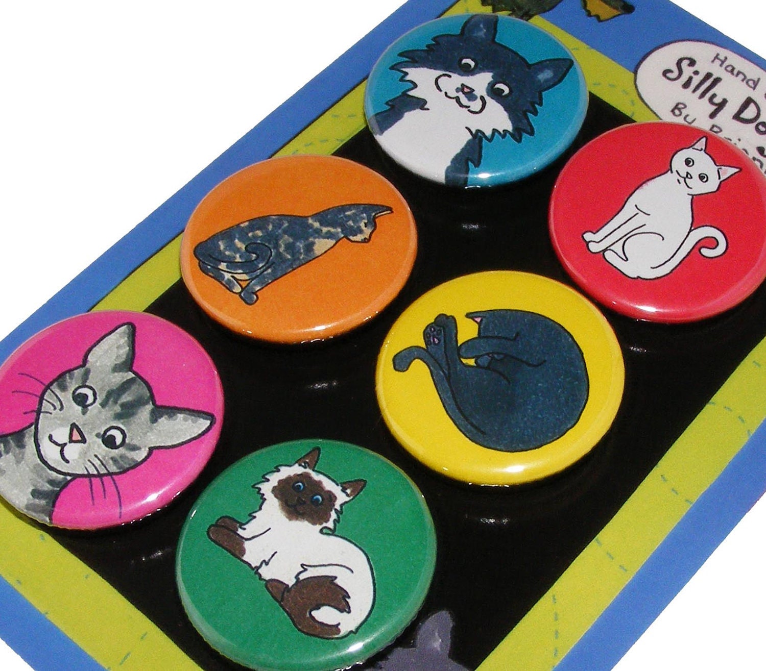 Silly Cat Magnet Set No.1