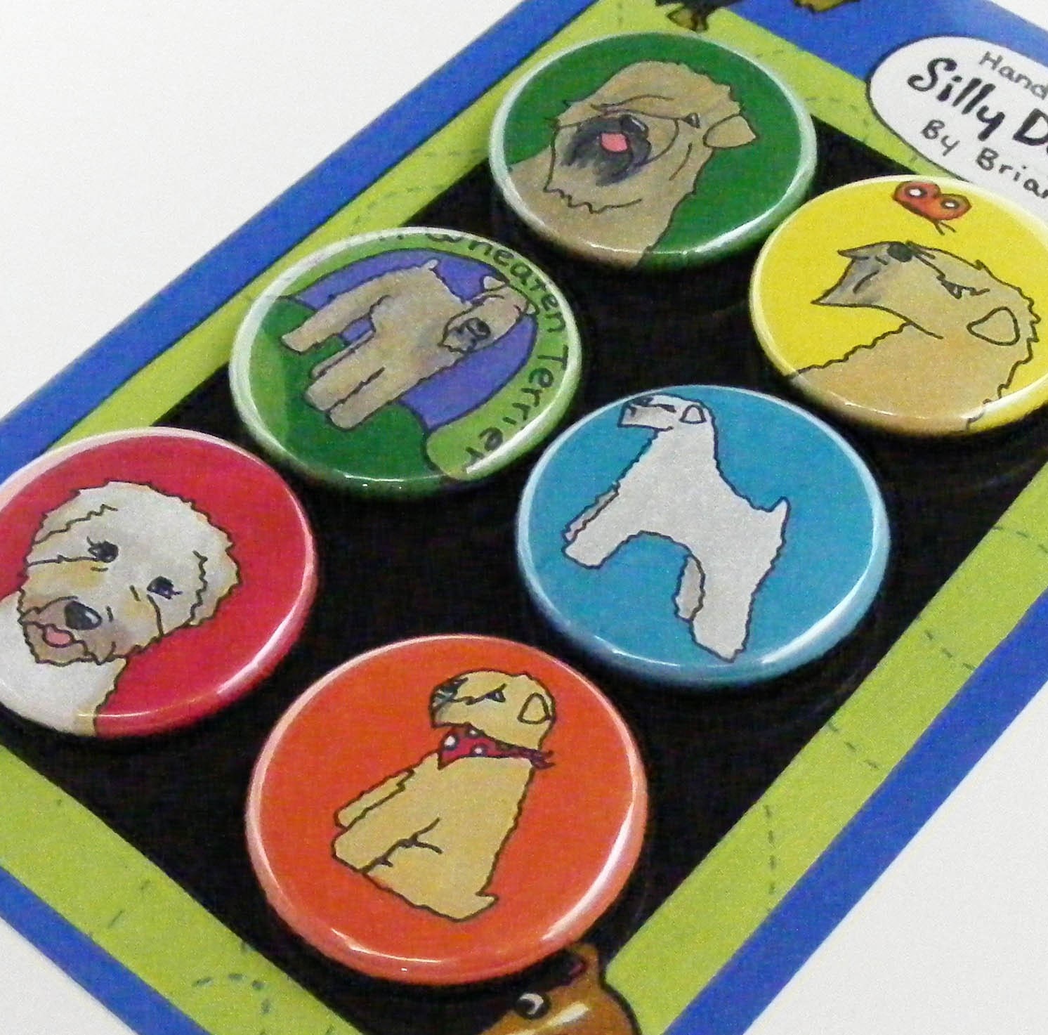 Wheaten Terrier Silly Dog Magnet Set