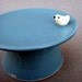 Robin's Egg Blue Birdie Cupcake Stand - Hand Sculpted Wheel Thrown Stoneware and Porcelain Pottery