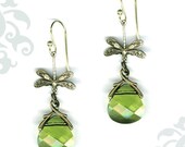 Garden Dragonfly Earrings - Voyageur - Nouveau Jardin Collection - Sage Nouveau Dragonfly Earrings