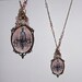 Pink Chandelier Necklace- Glass Frame - Vintage Paris Fashion - Salon De Paris Petite Chandelier
