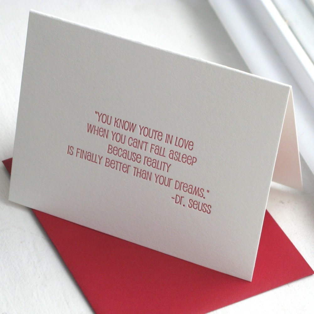 Love quote by Dr. Suess (Letterpress)