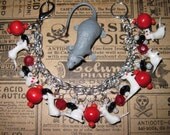 Lab Rat Charm Bracelet Mice Mouse OOAK Eclectic Unique Cute Kitsch Fun Statement Piece Jewelry Halloween Creepy