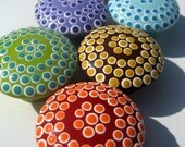 Dotted Drawer Knobs, Door Pulls, Spots, Set of 8