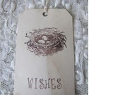 Bird Nest Wish Tree Wedding Tags set of 100