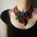 Ranunculus Hebecarpus ... Freeform Beaded Crochet Necklace - Flowers
