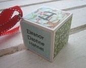 Girls - Reindeer Games - Personalized Wooden Block Christmas Ornament