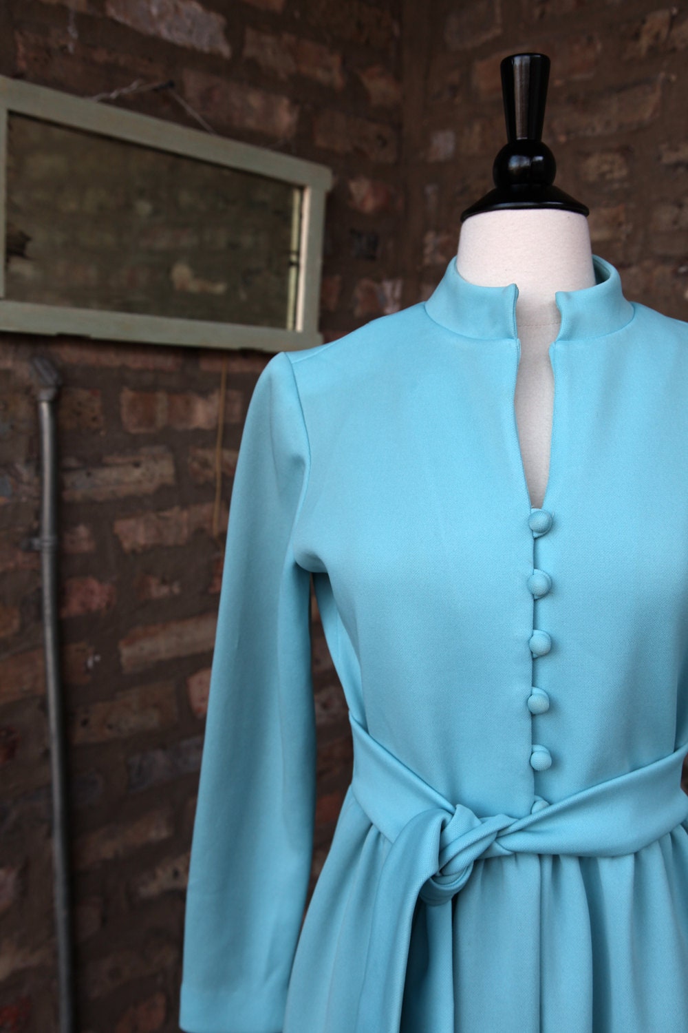 Vintage Leslie Fay Robin Eggs Blue Dress