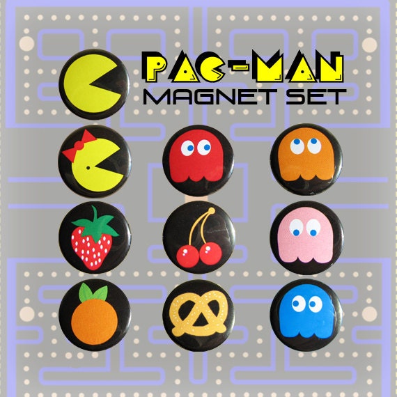 Pac-Man Mini Magnets (Set of 10)