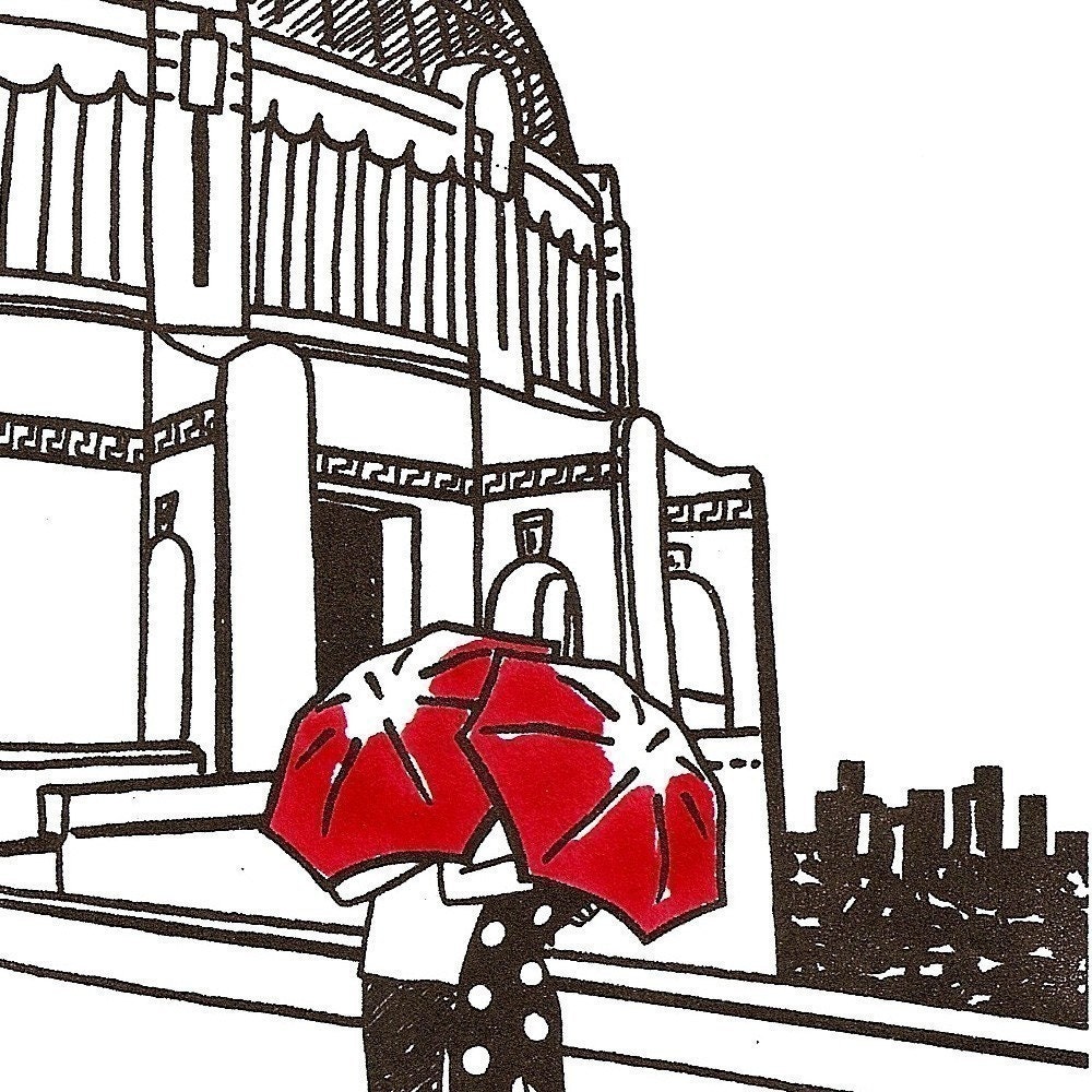 Los Angeles Love gocco art print