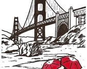 San Francisco Love gocco art print