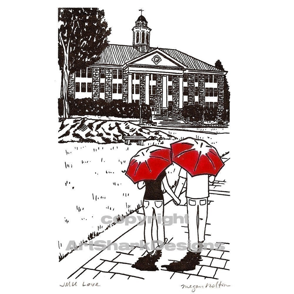 James Madison University Love gocco art print