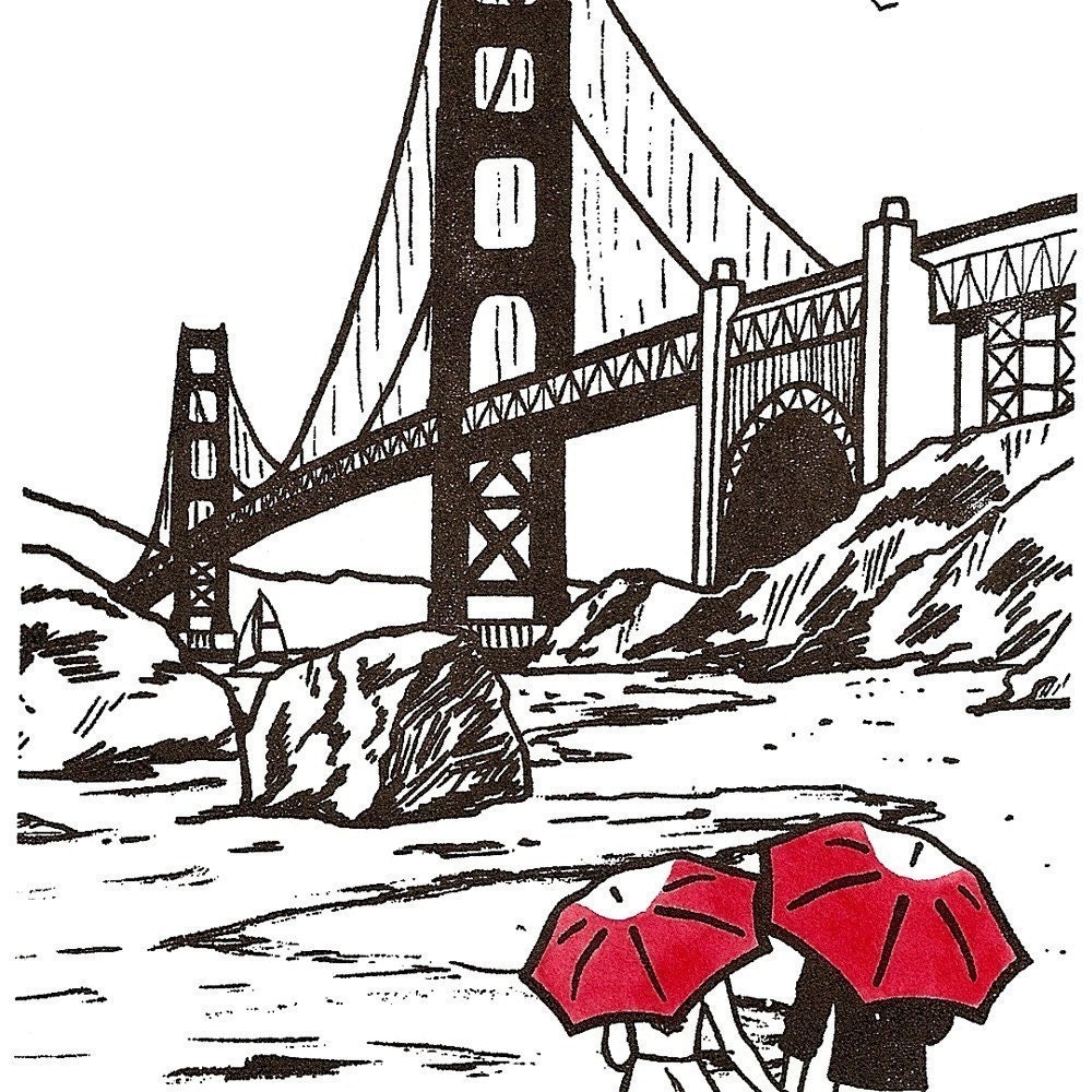 San Francisco Love gocco art print