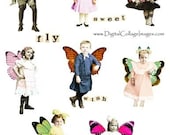 Instant Download Fairy Collage Sheet  Mixed Media Images ATC ACEO  DigitalCollageSheets DCS-165, Printables, Downloads