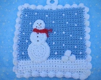 Got Snowballs Potholder Crochet PATTERN - INSTANT DOWNLOAD