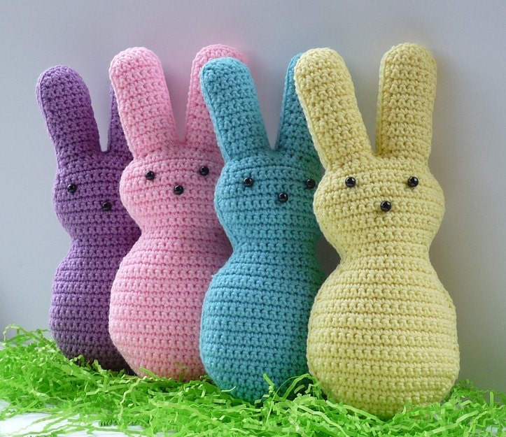 Huggable Easter Marshmallow Bunny Crochet PATTERN - INSTANT DOWNLOAD