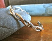 Sterling Silver and Gold Filled Twisted Cuff Bracelet