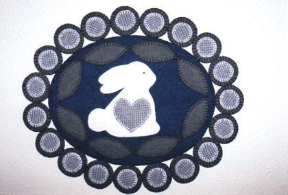 Penny Rug Pattern Cottontail Bunny Instant Download