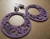 Purple Dynasty Beaded Dangle earrings