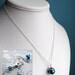 Aqua Glass Pearl Pendant Necklace with Silver Chain, Teal Peacock Faux Pearl Pendant - Bridesmaid Necklaces, Wedding Jewelry, Matched Sets