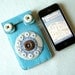 Phone iPhone case No.55 (smoky turquoise/beige)