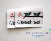 Nest and Blossoms "Handmade"  set of 25 clothing labels