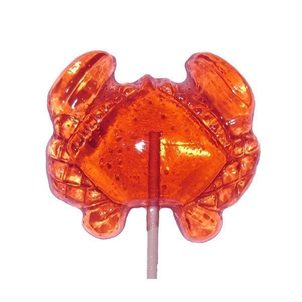 10 Party Favors CRAB Barley Candy LOLLIPOPS