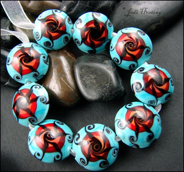 Beadworx - Lampwork Bead Set - Mojave Sun