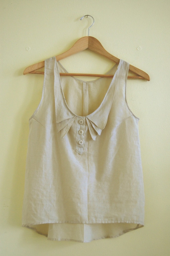 layered collar lawn tank // size m