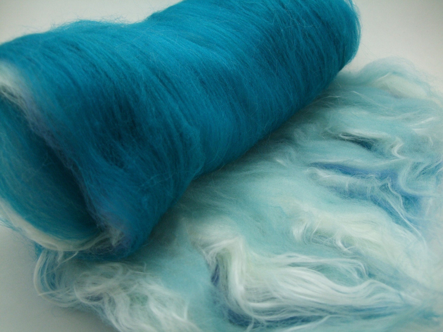 BLUEBERRY - 1.5 oz. drumcarded batt from recycled fiber