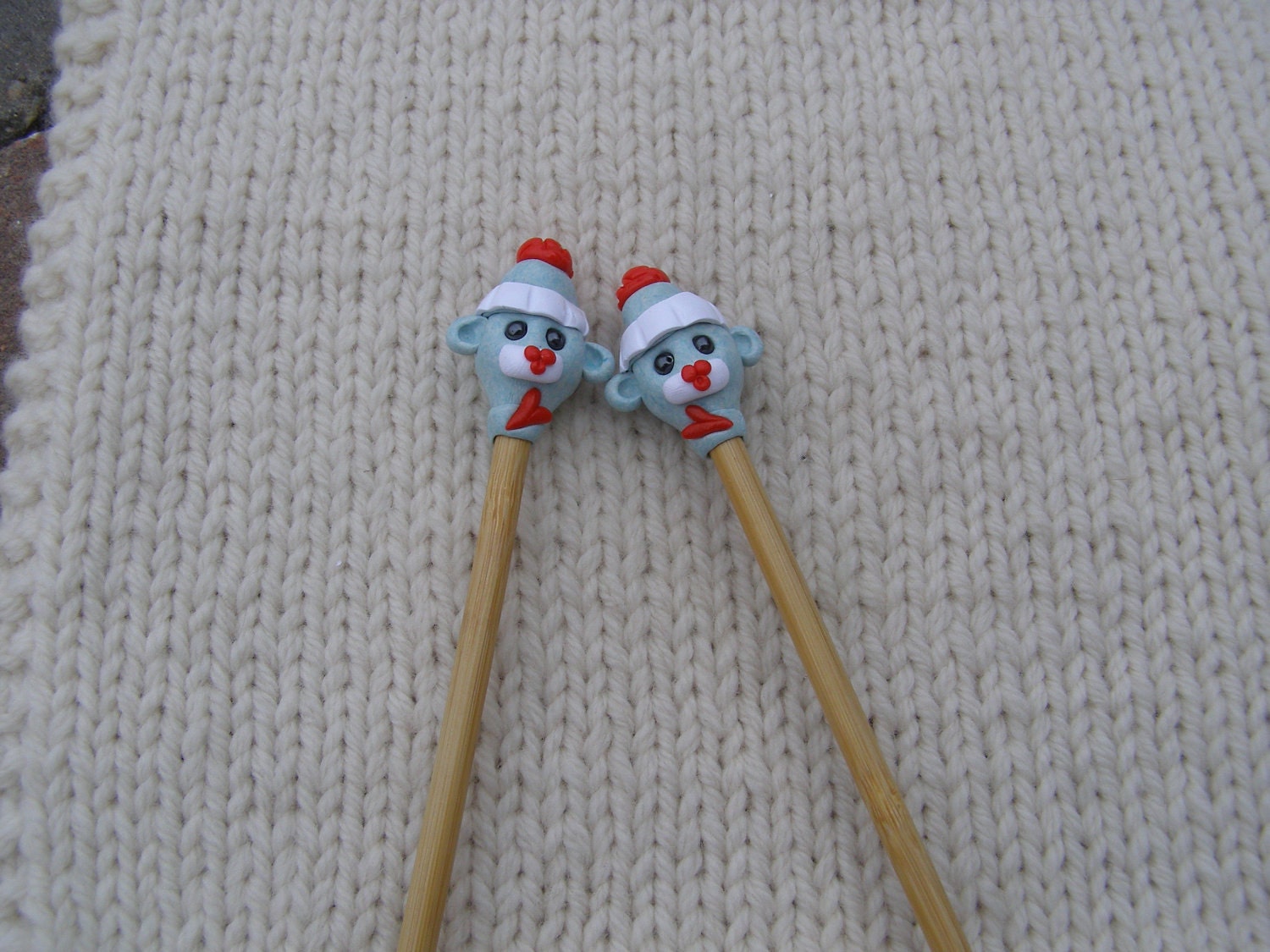 Sock Monkey Knitting Needles